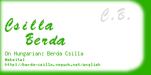 csilla berda business card